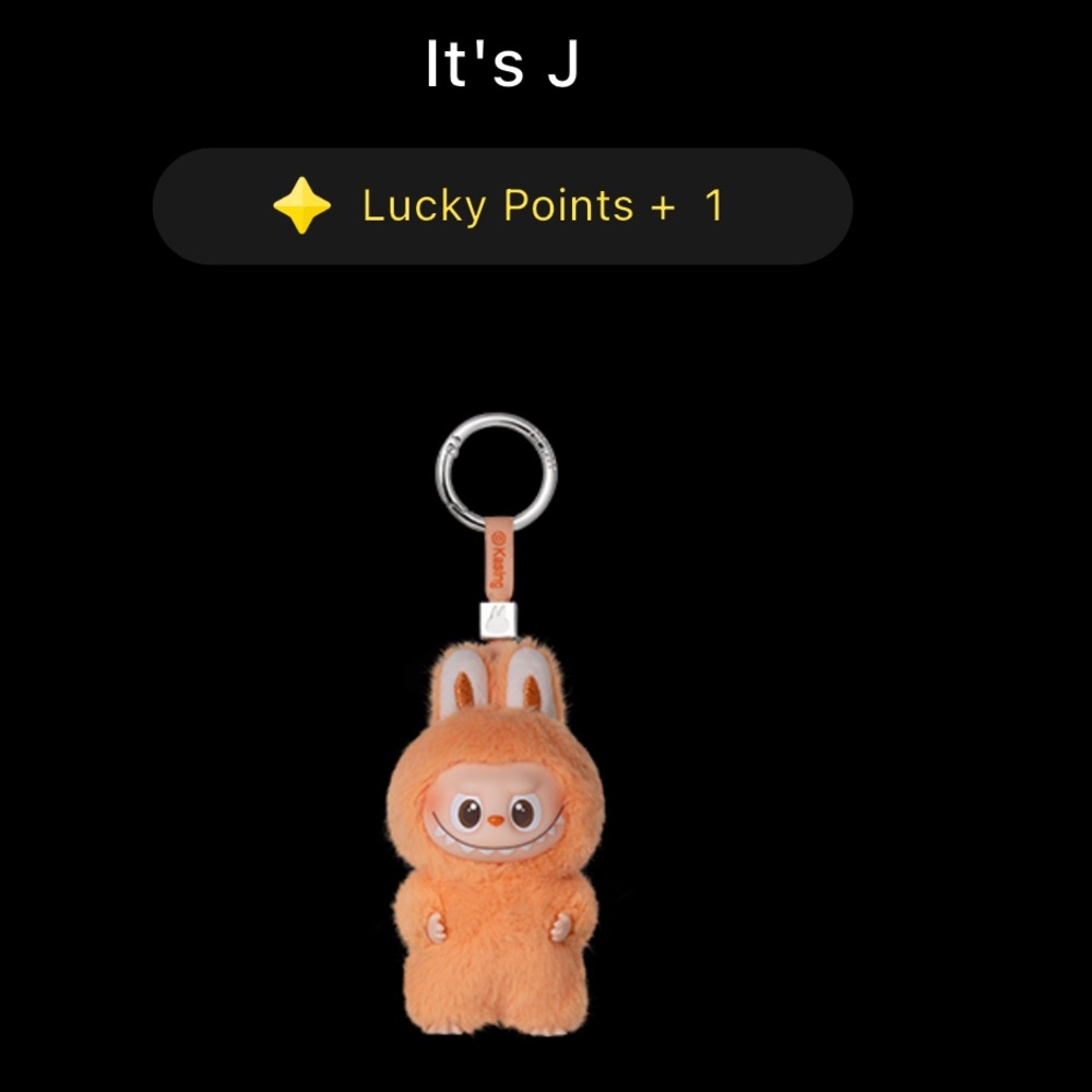 It's J Orange Bunny Keychain Plush
